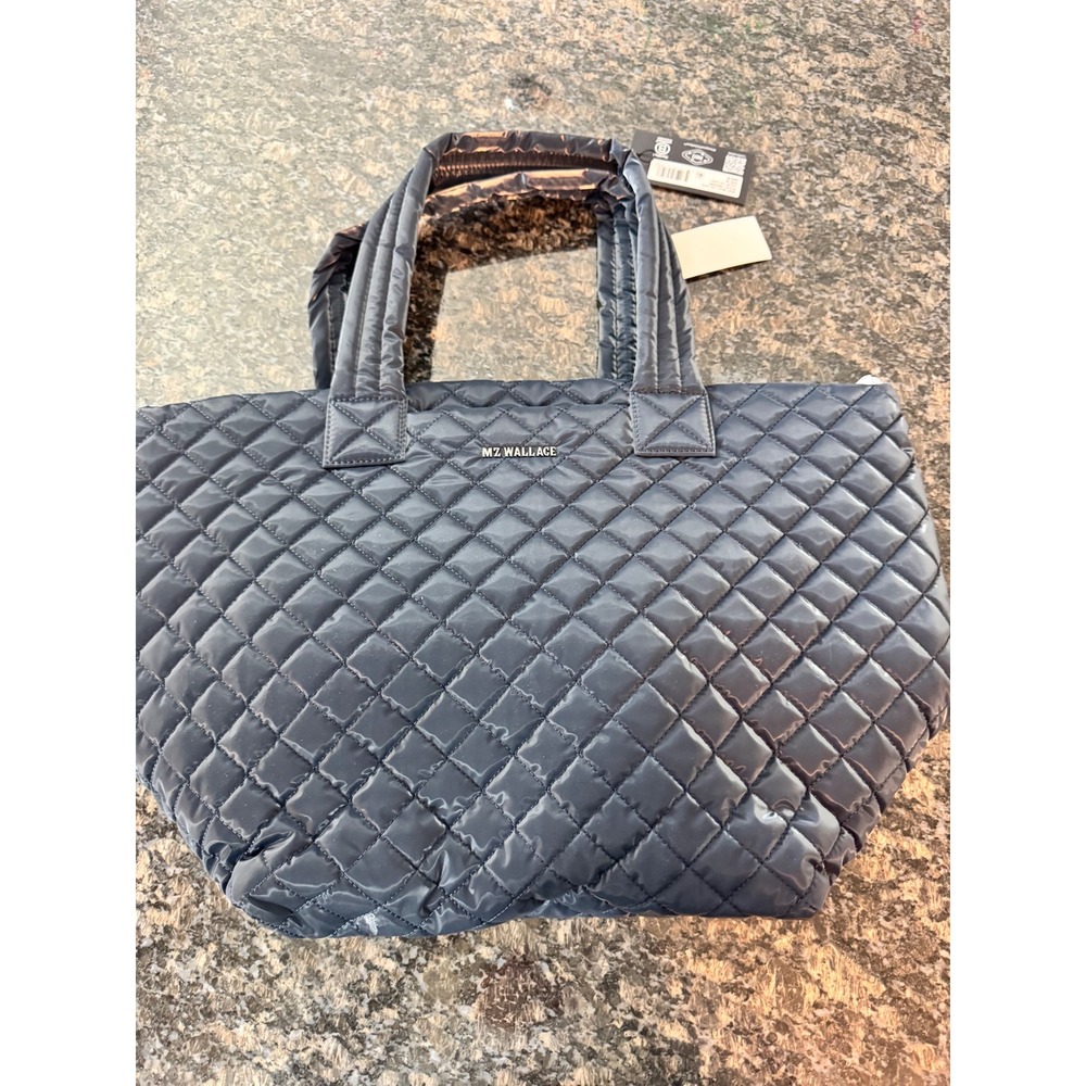 MZ Wallace Medium Metro Tote Deluxe Magnet Lacquer Quilted Nylon Bag NEW - Picture 1 of 14
